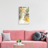 Weihnachten, Viktorianischer Engel mit Baum Leinwanddruck (Insitu (Wohnzimmer))