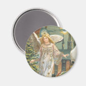Weihnachten, Viktorianischer Engel mit Baum Magnet (Vorderseite/Rückseite)