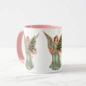 Weihnachten, Viktorianischer Engel mit Baum Tasse (Vorderseite Links)