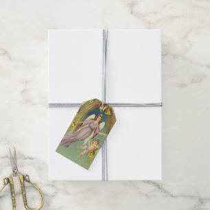 Weihnachten, Viktorianischer Engel mit Cherub Geschenkanhänger