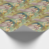 Weihnachten, Viktorianischer Engel mit Cherub Geschenkpapier (Ecke)