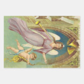 Weihnachten, Viktorianischer Engel mit Cherub Geschenkpapier Set (Vorderseite)