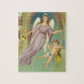 Weihnachten, Viktorianischer Engel mit Cherub Puzzle (Vertikal)