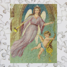 Weihnachten, Viktorianischer Engel mit Cherub Puzzle