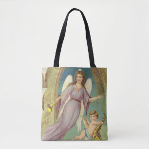 Weihnachten, Viktorianischer Engel mit Cherub Tasche