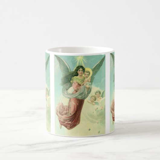 Weihnachten, Viktorianischer Engel mit dem Jungen  Kaffeetasse (Mittel)