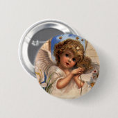 Weihnachten, Viktorianischer Engel mit goldenen Gl Button (Vorne & Hinten)