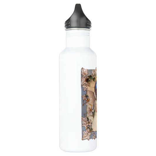 Weihnachten, Viktorianischer Engel mit goldenen Gl Edelstahlflasche (Links)