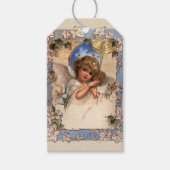 Weihnachten, Viktorianischer Engel mit goldenen Gl Geschenkanhänger (Vorderseite)