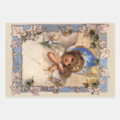 Weihnachten, Viktorianischer Engel mit goldenen Gl Geschenkpapier Set (Vorderseite)