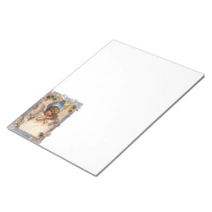 Weihnachten, Viktorianischer Engel mit goldenen Gl Notizblock