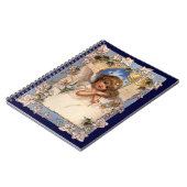 Weihnachten, Viktorianischer Engel mit goldenen Gl Notizblock (Linke Seite)