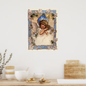 Weihnachten, Viktorianischer Engel mit goldenen Gl Poster (Küche)