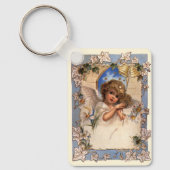 Weihnachten, Viktorianischer Engel mit goldenen Gl Schlüsselanhänger (Vorderseite)