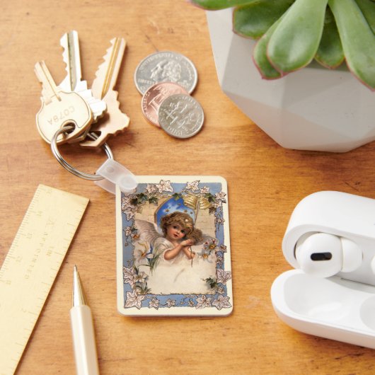 Weihnachten, Viktorianischer Engel mit goldenen Gl Schlüsselanhänger (Schreibtisch)