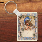 Weihnachten, Viktorianischer Engel mit goldenen Gl Schlüsselanhänger (Vorderseite)