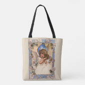 Weihnachten, Viktorianischer Engel mit goldenen Gl Tasche (Rückseite)