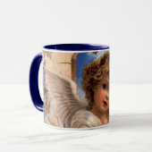 Weihnachten, Viktorianischer Engel mit goldenen Gl Tasse (Vorderseite Links)