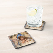 Weihnachten, Viktorianischer Engel mit goldenen Gl Untersetzer (Rechte Seite)