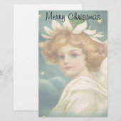 Weihnachten, Viktorianischer Engel mit Goldstern Briefpapier (Vorne/Hinten)