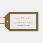 Weihnachten, Viktorianischer Engel mit Goldstern Geschenkanhänger (Rückseite Horizontal)