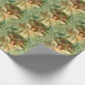 Weihnachten, Viktorianischer Engel mit Goldstern Geschenkpapier (Ecke)