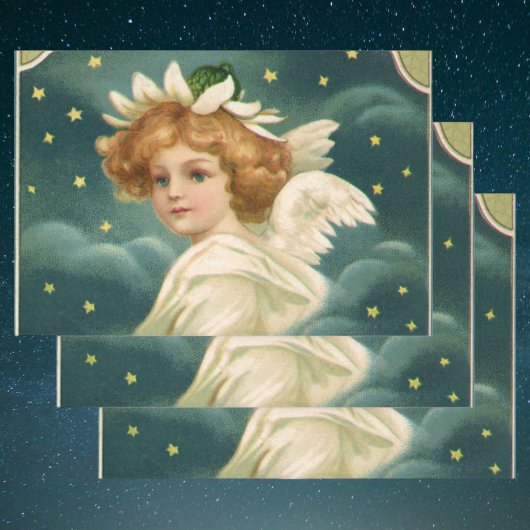 Weihnachten, Viktorianischer Engel mit Goldstern Geschenkpapier Set