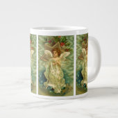 Weihnachten, Viktorianischer Engel mit Goldstern Jumbo-Tasse (Vorderseite Rechts)