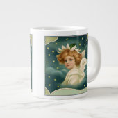 Weihnachten, Viktorianischer Engel mit Goldstern Jumbo-Tasse (Vorderseite Rechts)