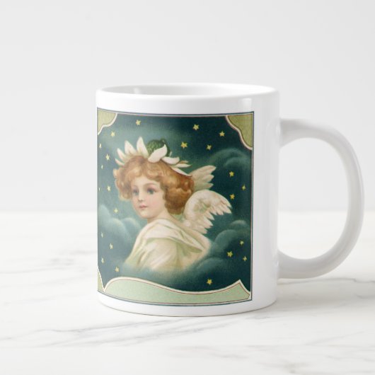 Weihnachten, Viktorianischer Engel mit Goldstern Jumbo-Tasse (Rechts)
