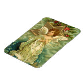 Weihnachten, Viktorianischer Engel mit Goldstern Magnet (Linke Seite)