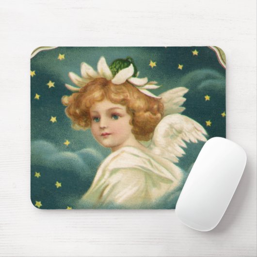 Weihnachten, Viktorianischer Engel mit Goldstern Mousepad (Mit Mouse)