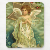 Weihnachten, Viktorianischer Engel mit Goldstern Mousepad (Vorne)