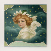 Weihnachten, Viktorianischer Engel mit Goldstern Puzzle (Vertikal)