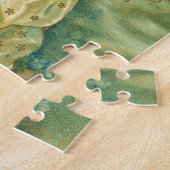 Weihnachten, Viktorianischer Engel mit Goldstern Puzzle (Seite)