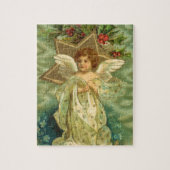 Weihnachten, Viktorianischer Engel mit Goldstern Puzzle (Vertikal)