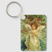 Weihnachten, Viktorianischer Engel mit Goldstern Schlüsselanhänger (Vorderseite)