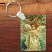 Weihnachten, Viktorianischer Engel mit Goldstern Schlüsselanhänger (Vorderseite)