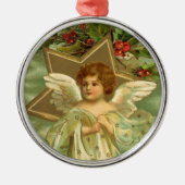 Weihnachten, Viktorianischer Engel mit Goldstern Silbernes Ornament (Vorne)
