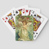 Weihnachten, Viktorianischer Engel mit Goldstern Spielkarten (Rückseite)