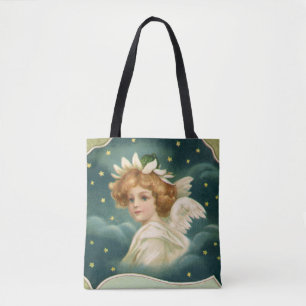 Weihnachten, Viktorianischer Engel mit Goldstern Tasche