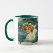 Weihnachten, Viktorianischer Engel mit Goldstern Tasse (Links)