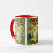 Weihnachten, Viktorianischer Engel mit Goldstern Tasse (Vorderseite Links)