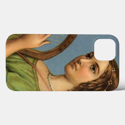 Weihnachten, Viktorianischer Engel mit Musikharte Case-Mate iPhone Hülle (Rückseite (Horizontal))