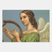 Weihnachten, Viktorianischer Engel mit Musikharte Geschenkpapier Set (Vorderseite 3)