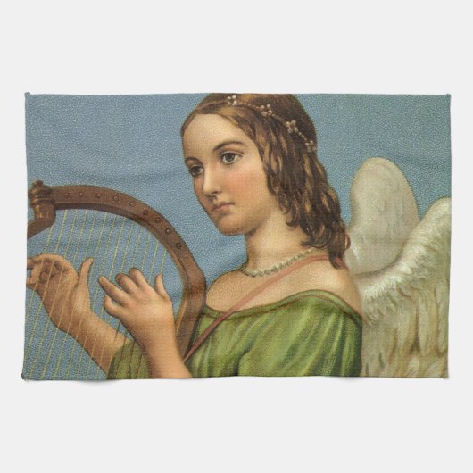 Weihnachten, Viktorianischer Engel mit Musikharte Handtuch (Horizontal)