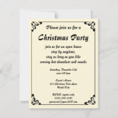 Weihnachten, Viktorianischer Engel und Blumenreath Einladung (Rückseite)