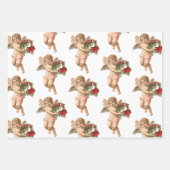 Weihnachten, Viktorianischer Engel und Blumenreath Geschenkpapier Set (Vorderseite 2)