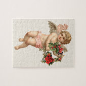 Weihnachten, Viktorianischer Engel und Blumenreath Puzzle (Horizontal)