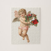 Weihnachten, Viktorianischer Engel und Blumenreath Puzzle (Vertikal)